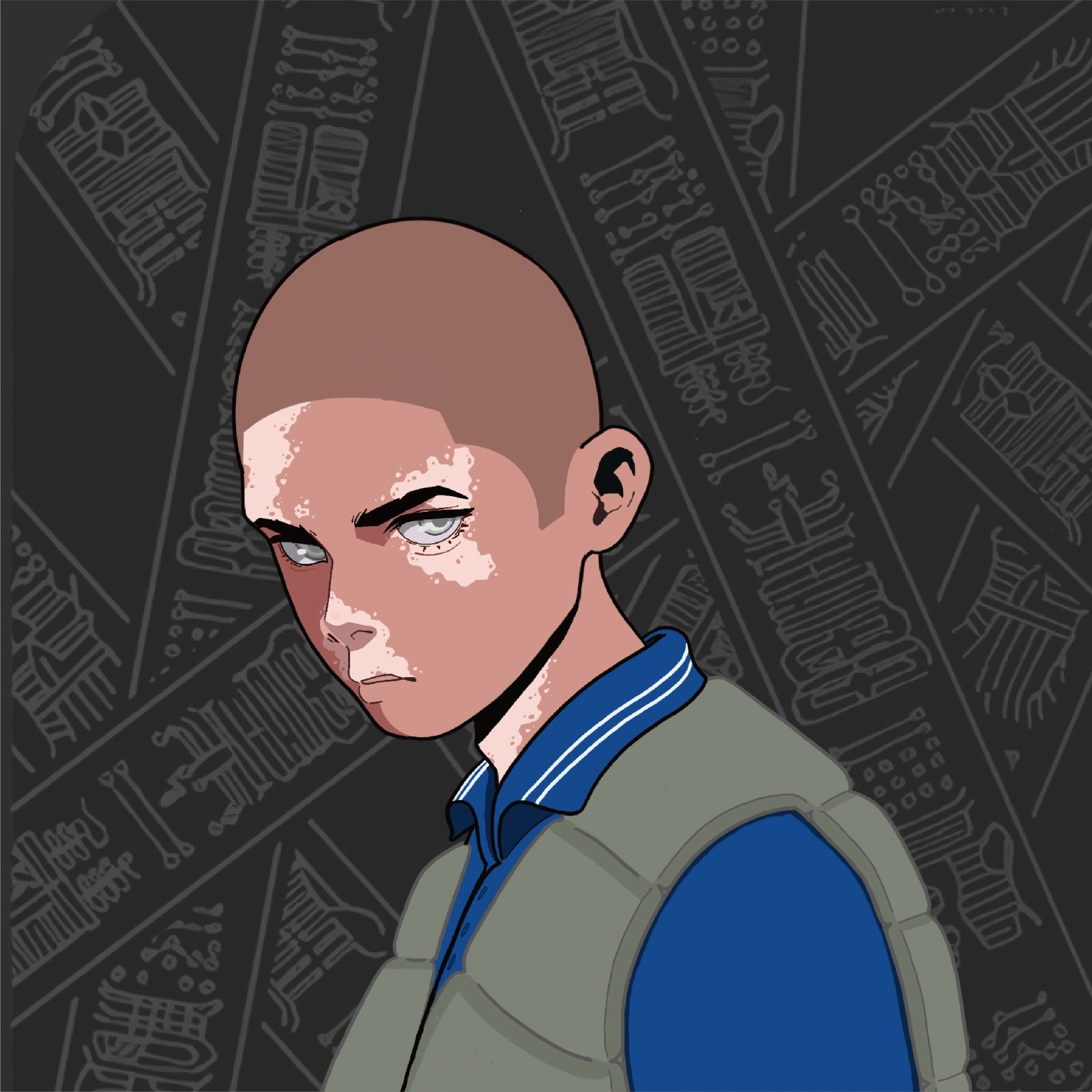 A black female model