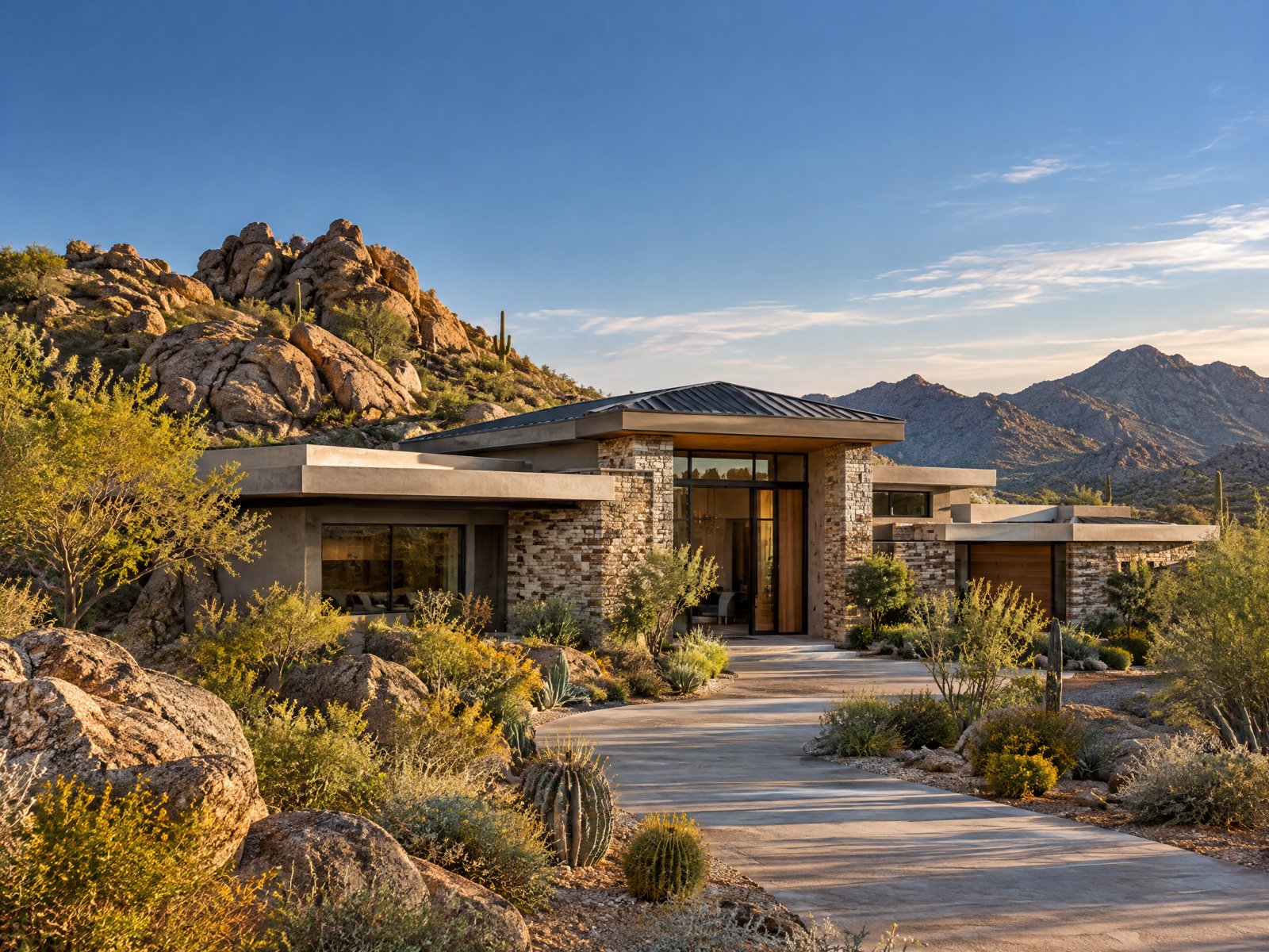 Custom home roof in Story Rock, Scottsdale