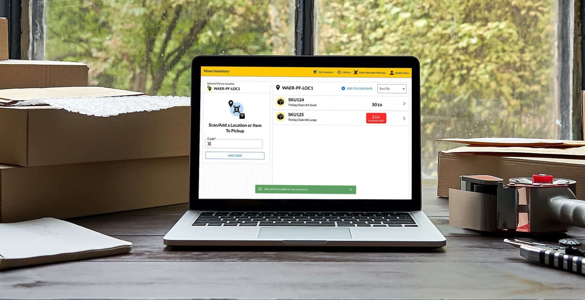 Some workers may be desk bound for tasks such as packing, so the redesign needed to be fully responsive and work with specialised touchscreen desktops.