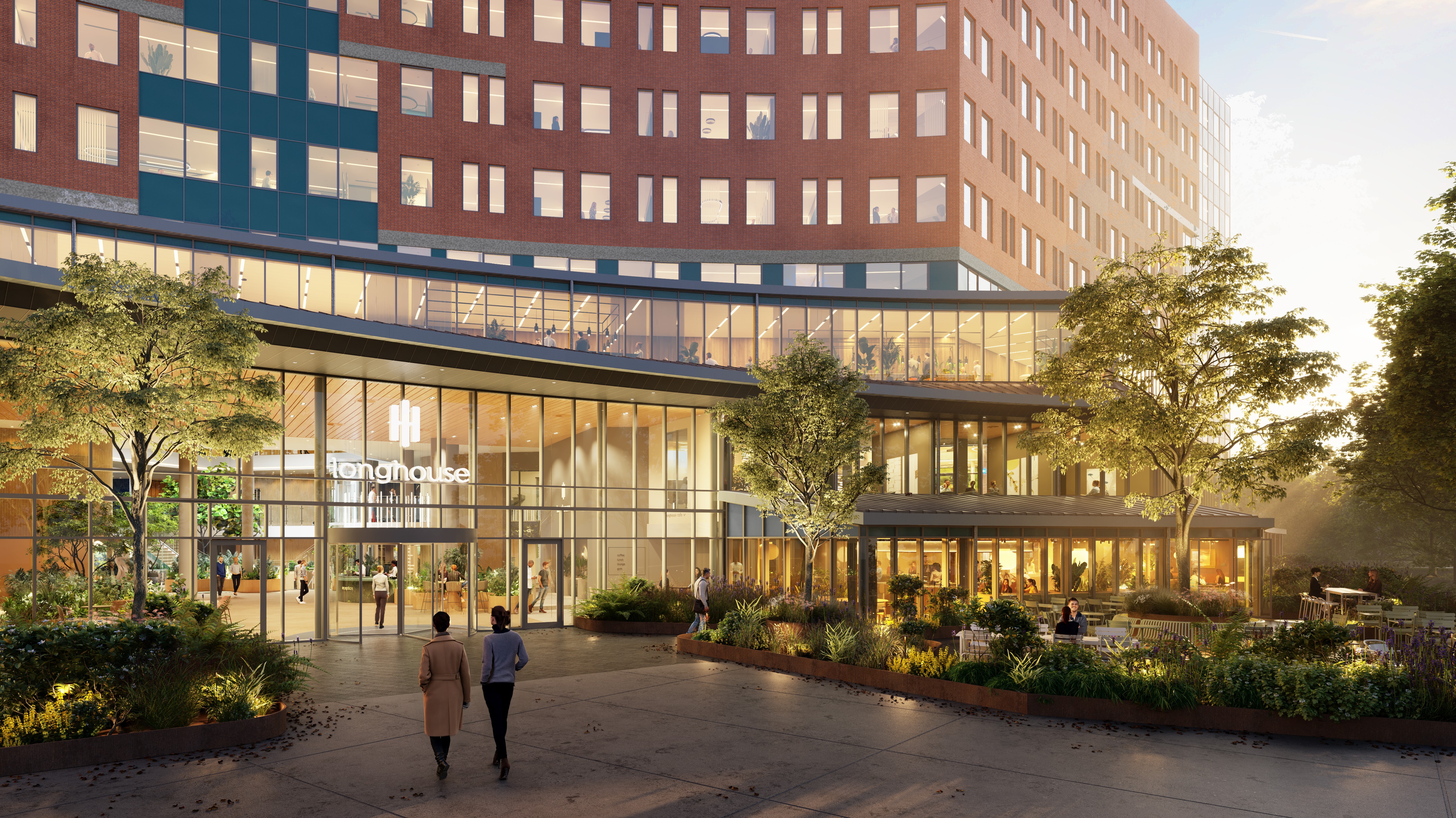 Longhouse entrance render uptown hofman dujardin architecten