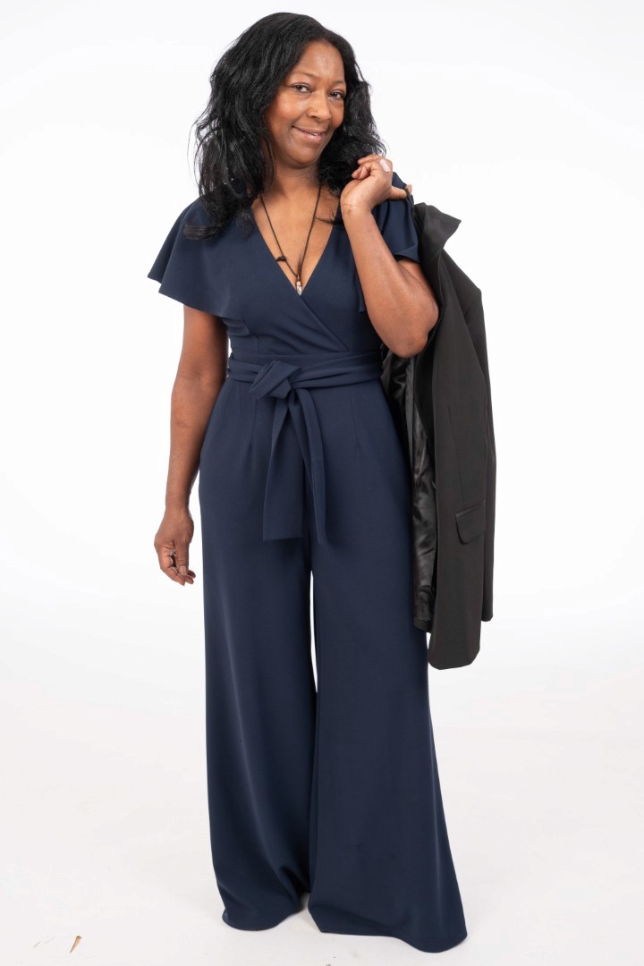 A woman having her portrait taken. 