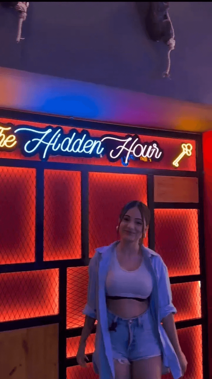 Tiya is happy after playing the escape room game