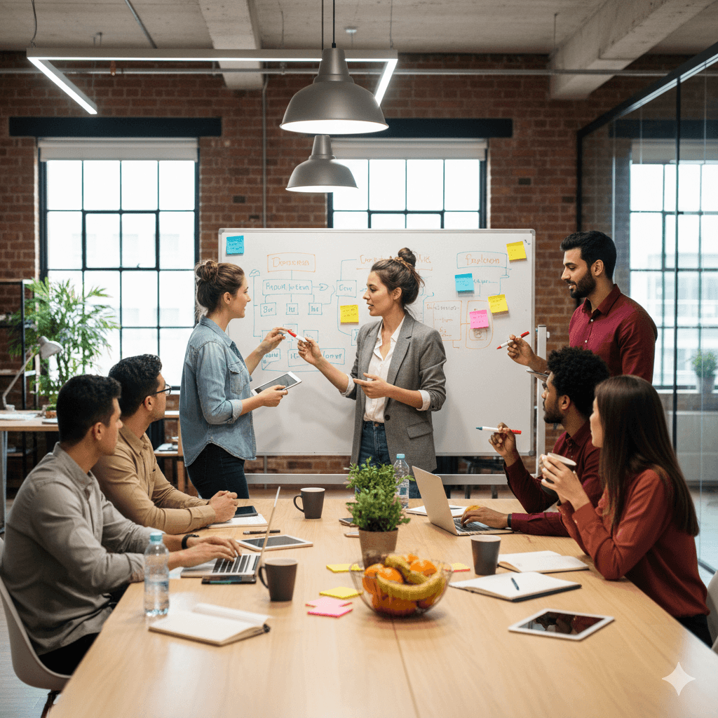 Start up meeting with sales director