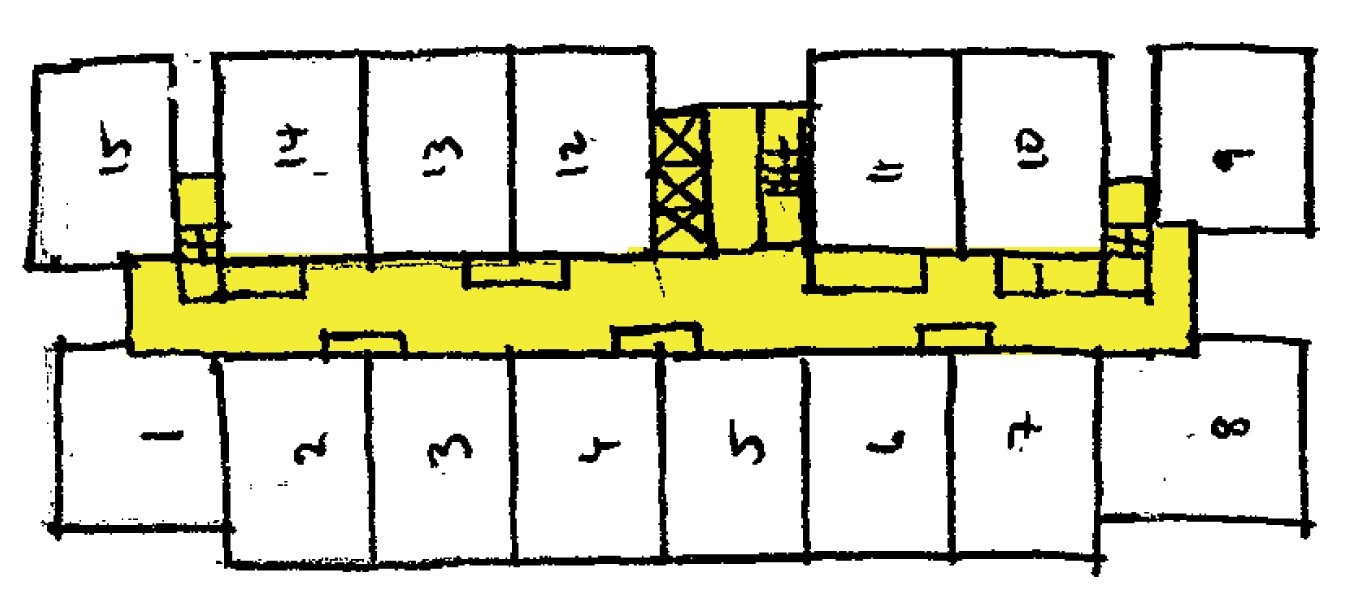 Concept sketches of The Sqwhere project by Asima Architects