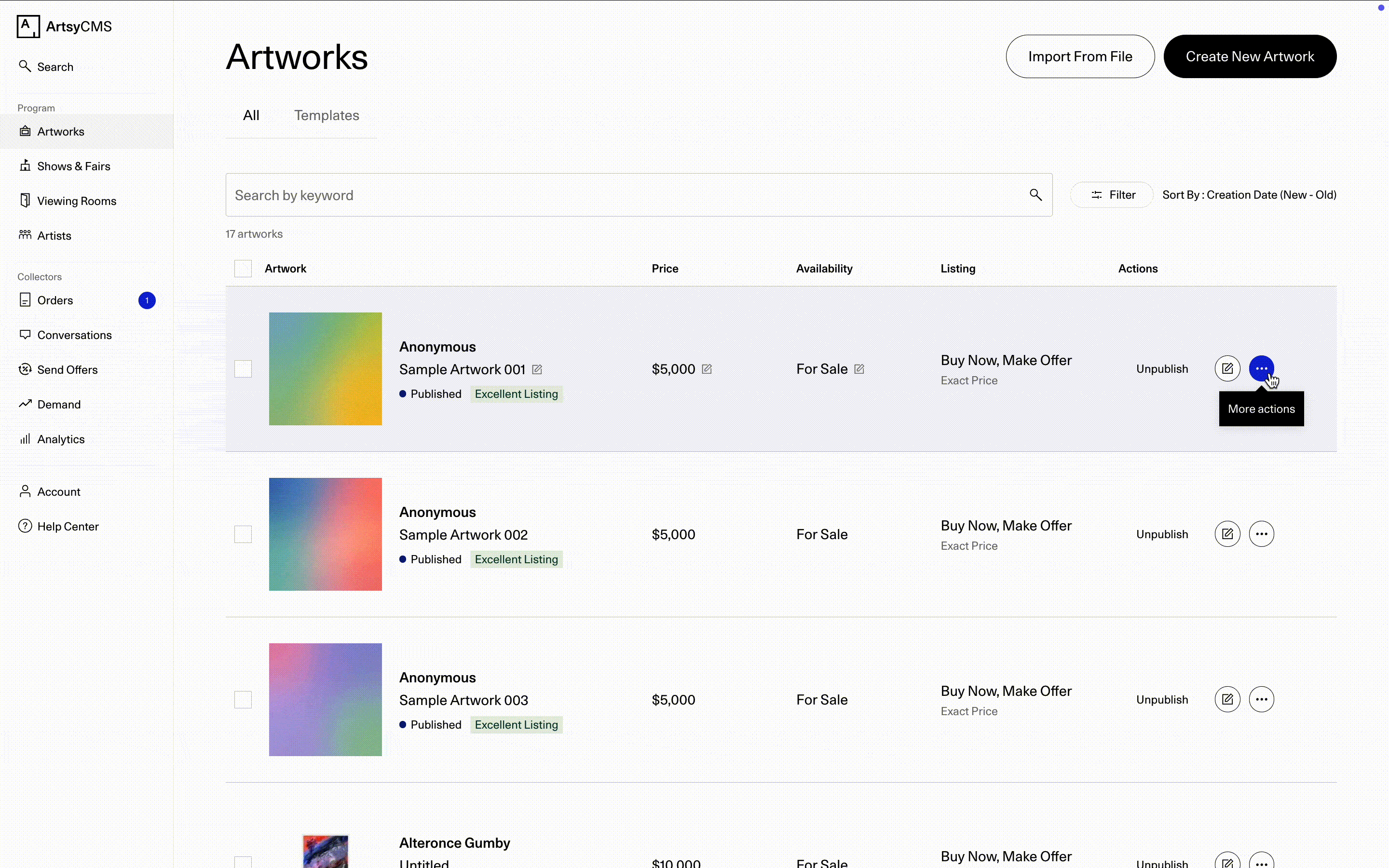 Create Artwork Template from CMS