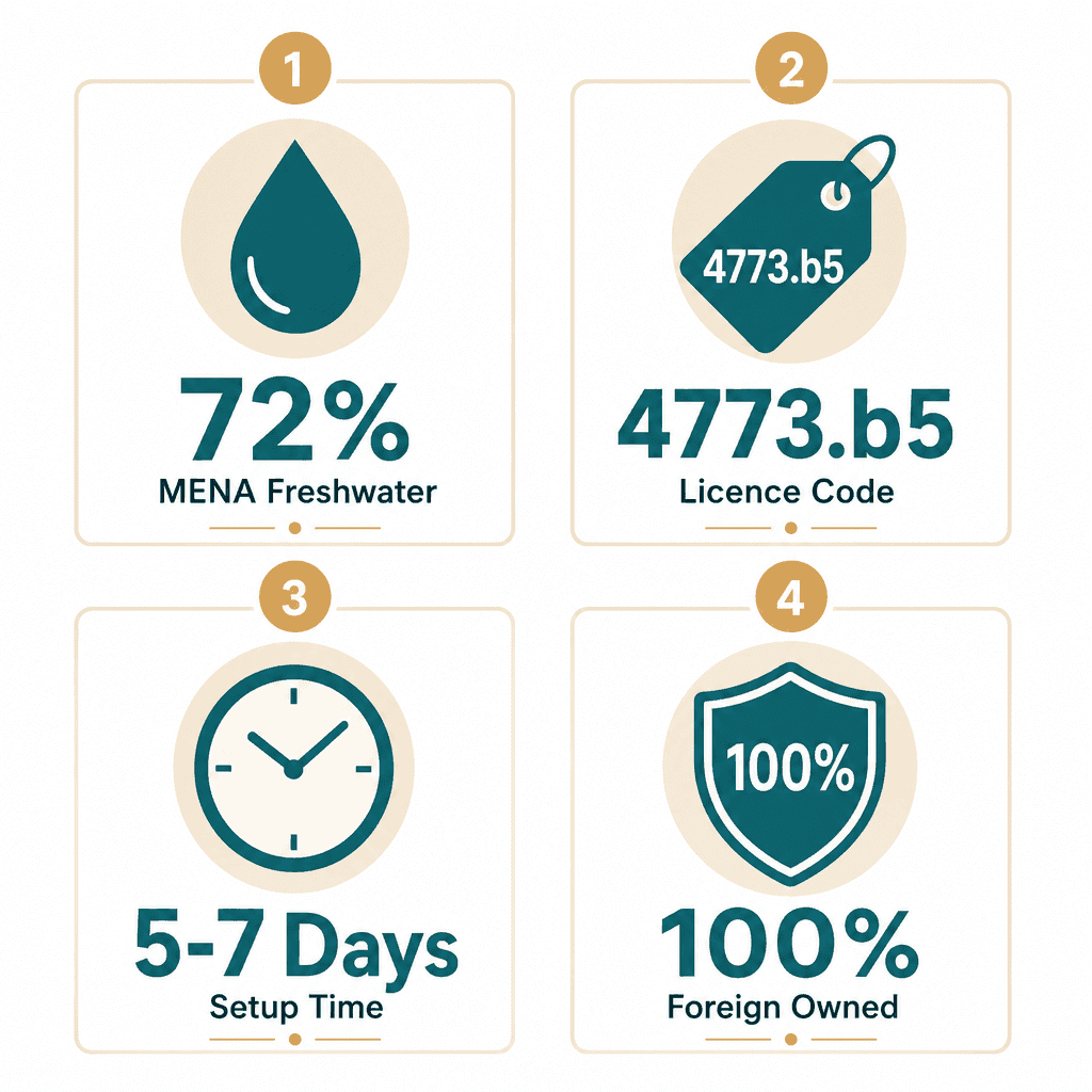 Infographic: Irrigation Equipment & Requisites Trading License in Dubai