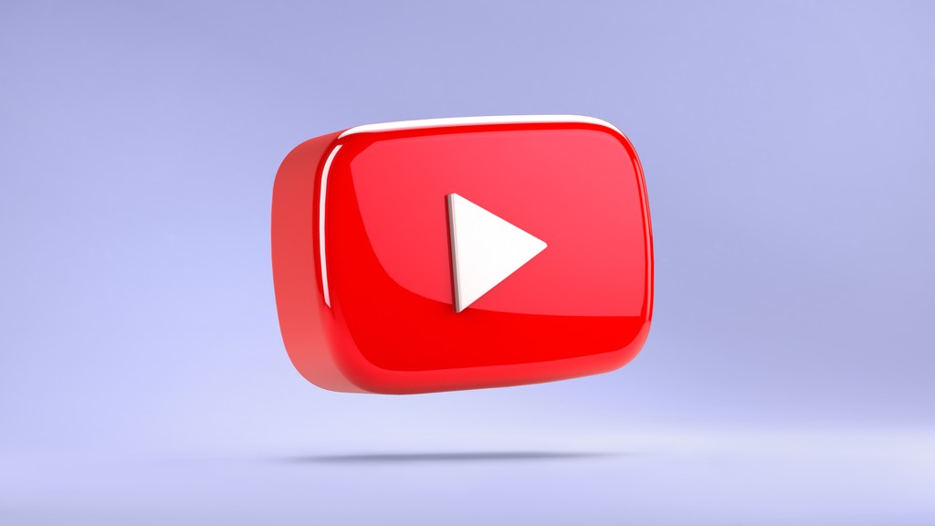 3D render of YouTube logo.