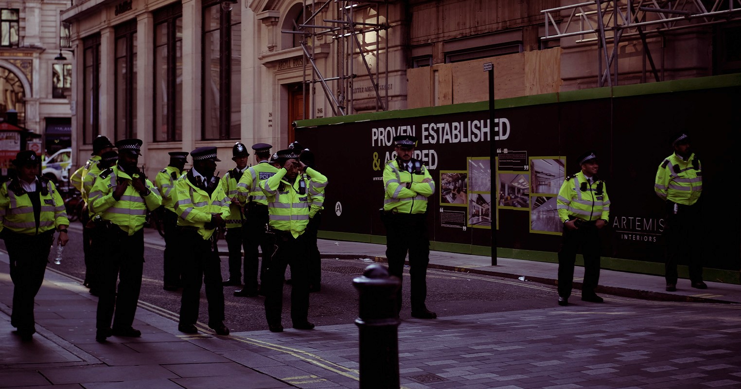 UK Police in street