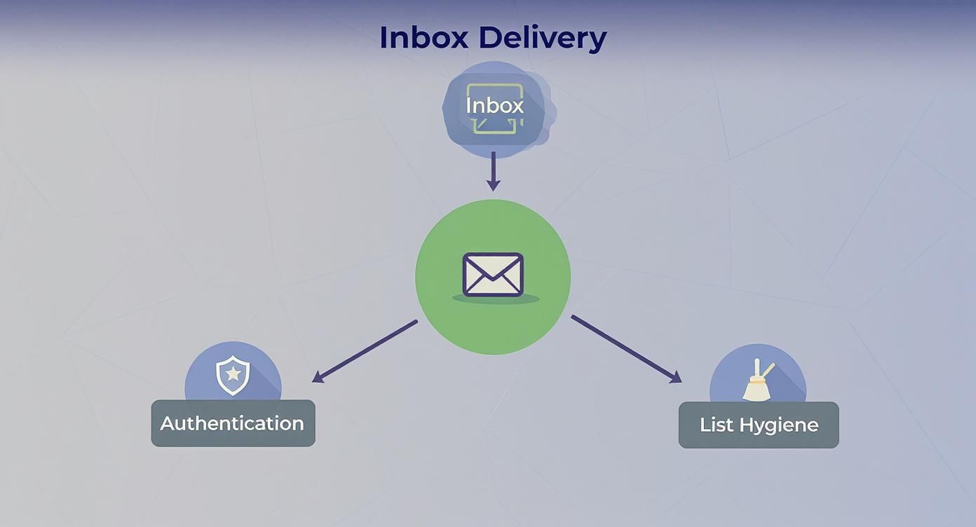 Infographic about how to avoid spam folder