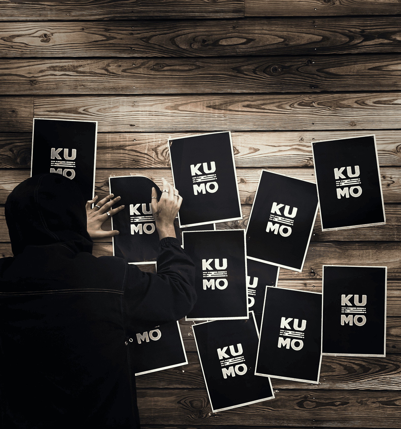 Black and white wave