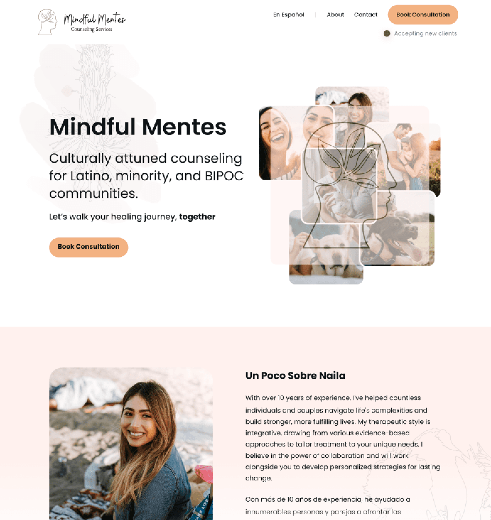 image of Mindful Mentes landing page