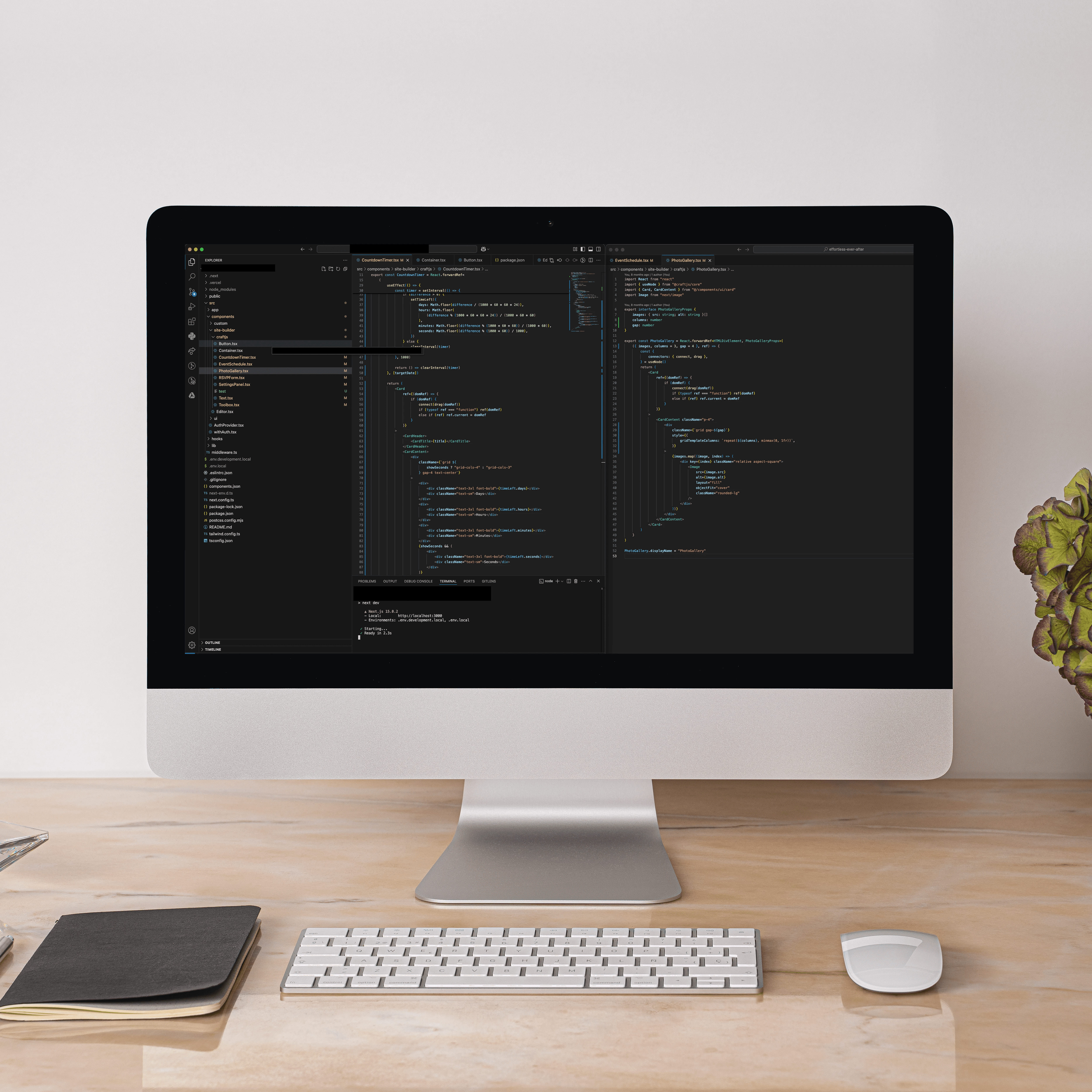 Photo of web development software open on computer