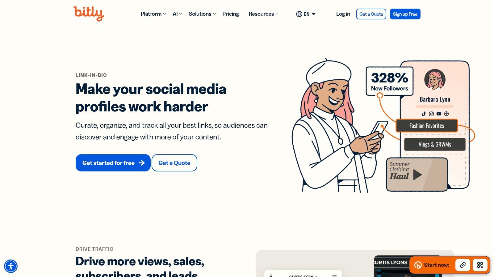 Bitly Pages (Bitly Link-in-bio)