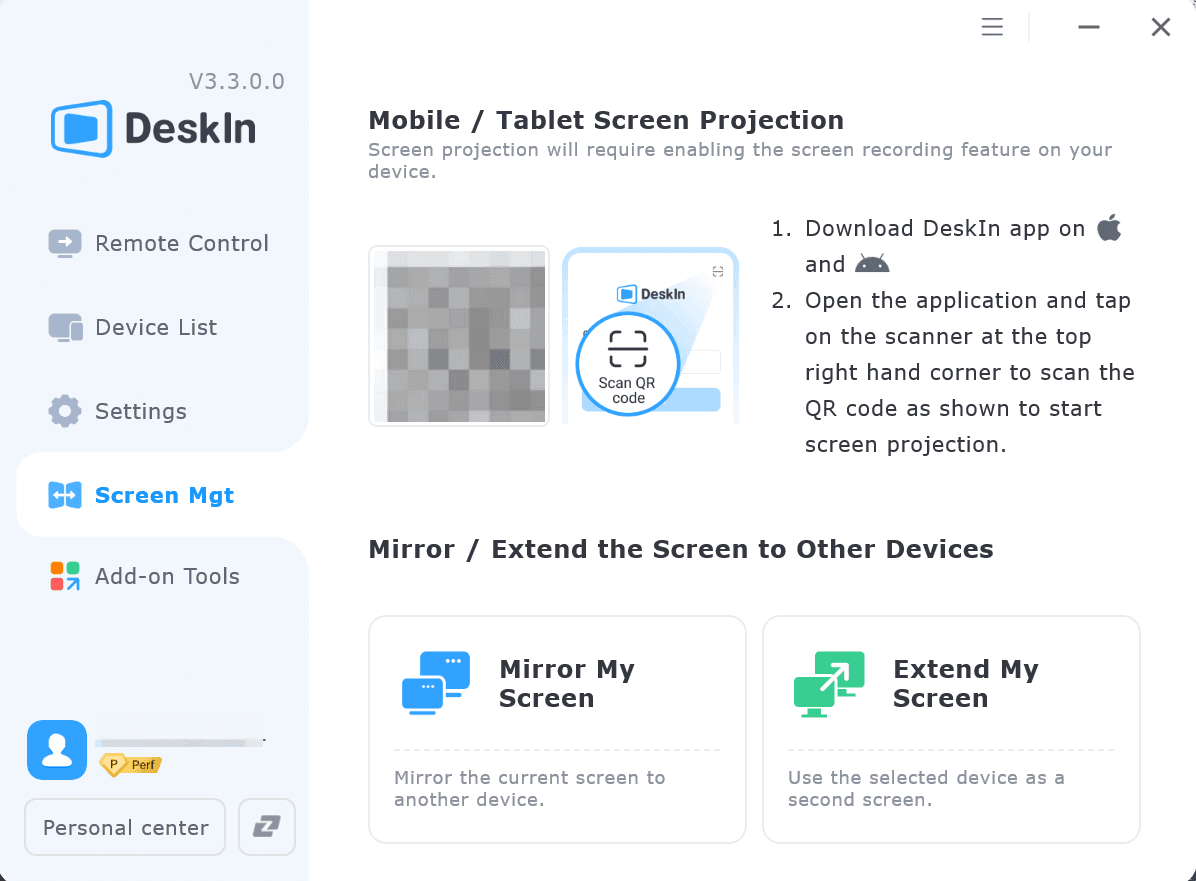 choose another device to share screen