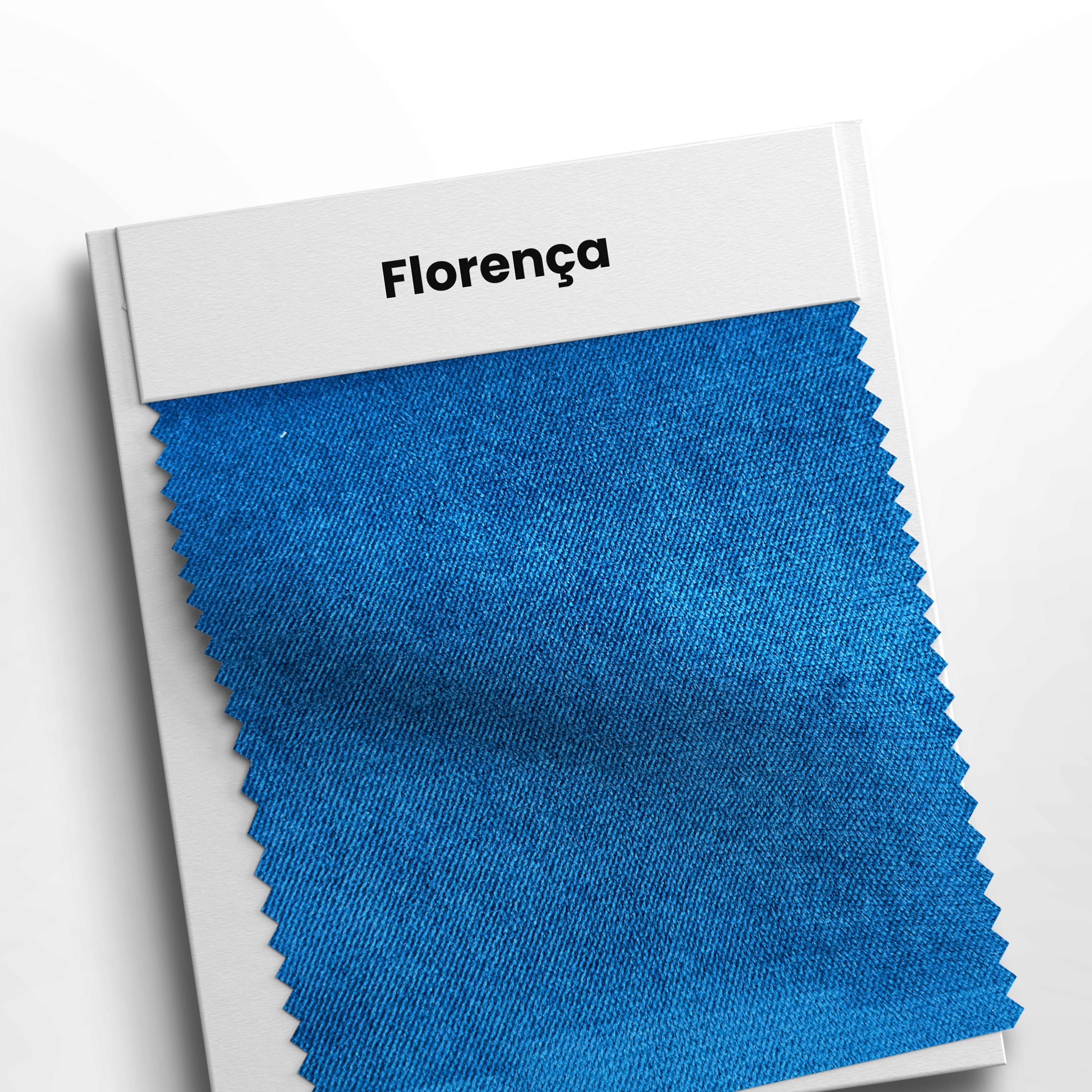 mostruário com veludo florença azul