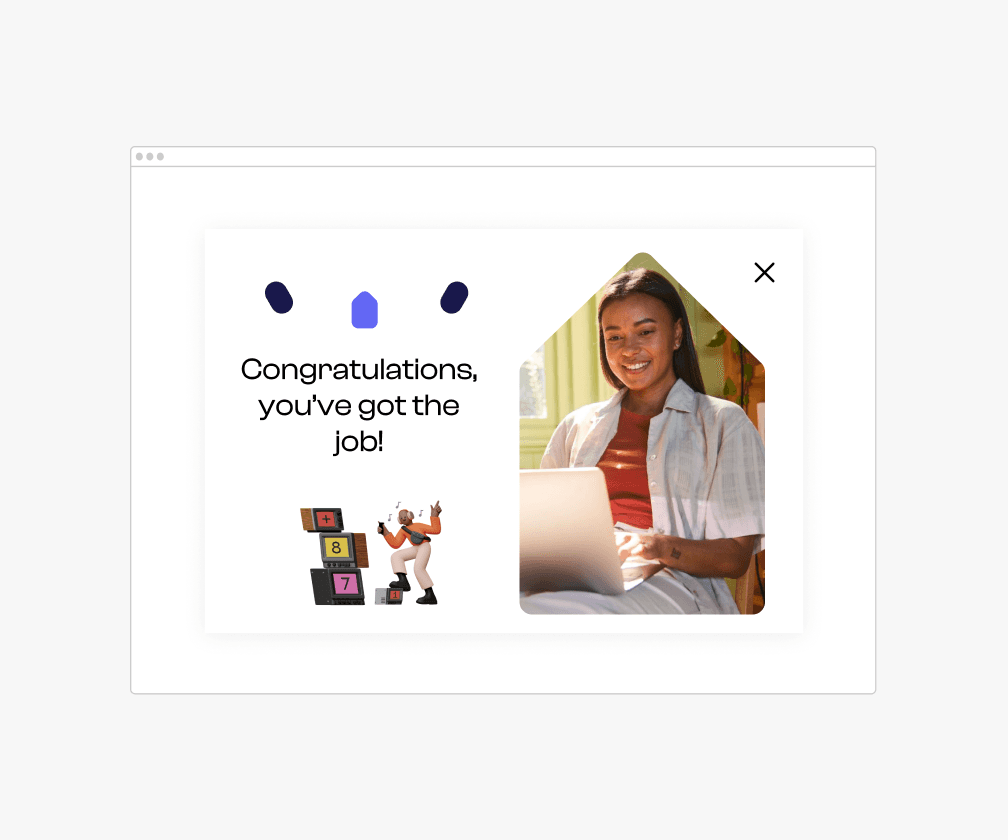 low-fi wireframes success screen