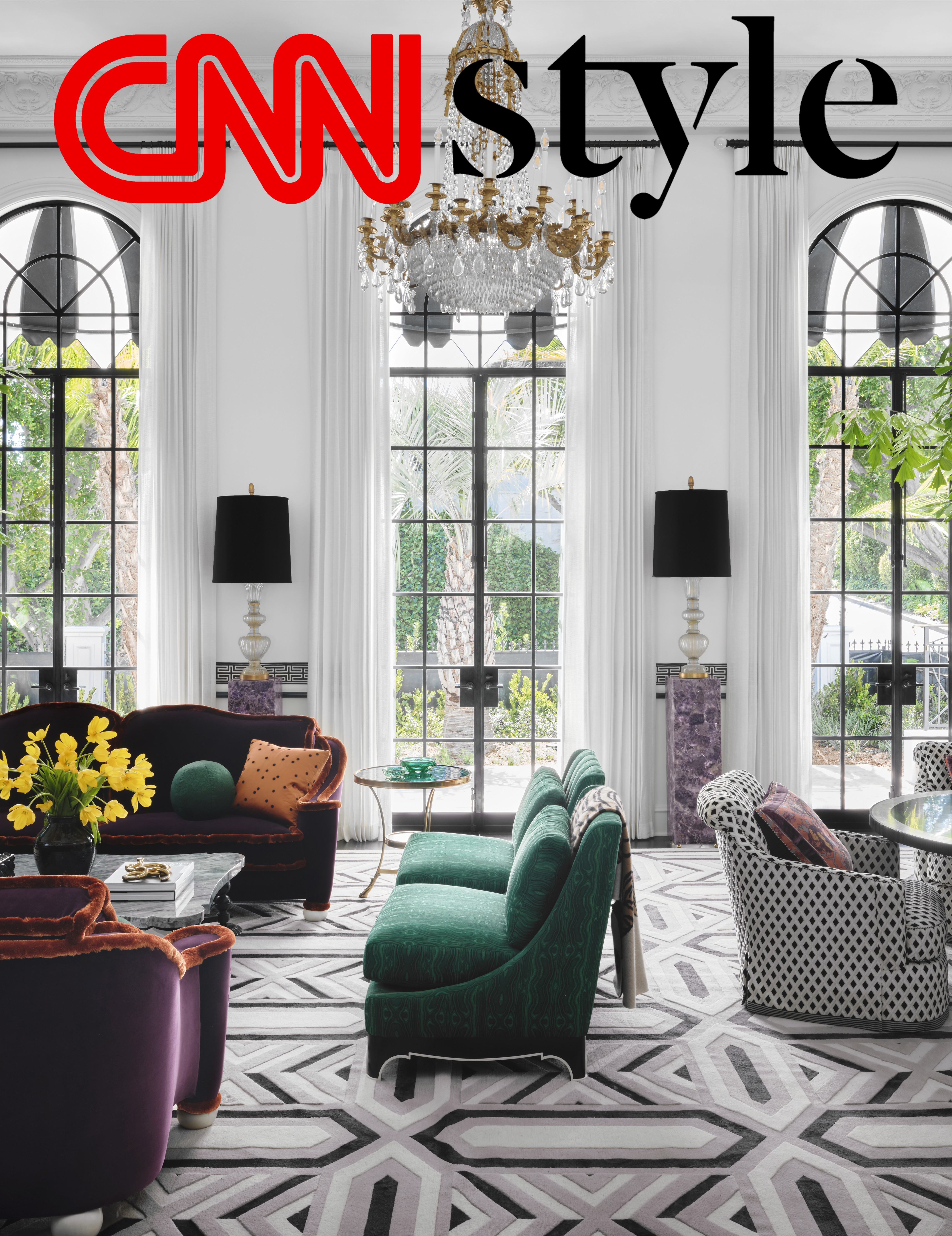 Rupaul Sitting in his home glam room featured in CNN Style Hatch Architecture and Martyn Lawrence Bullard