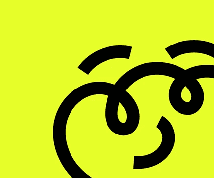 Close-up of abstract smiley face graphic design