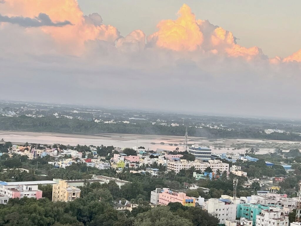 The view of Trichy and Cauvery from the rock fort temple