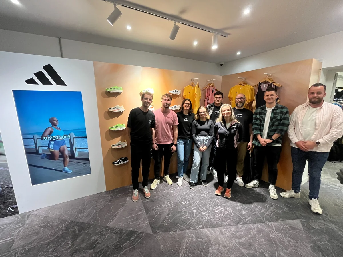 Adidas Terrex Agravic Speed Ultra stretched canvas - product visual on orange background, Tonton Outdoor store campaign