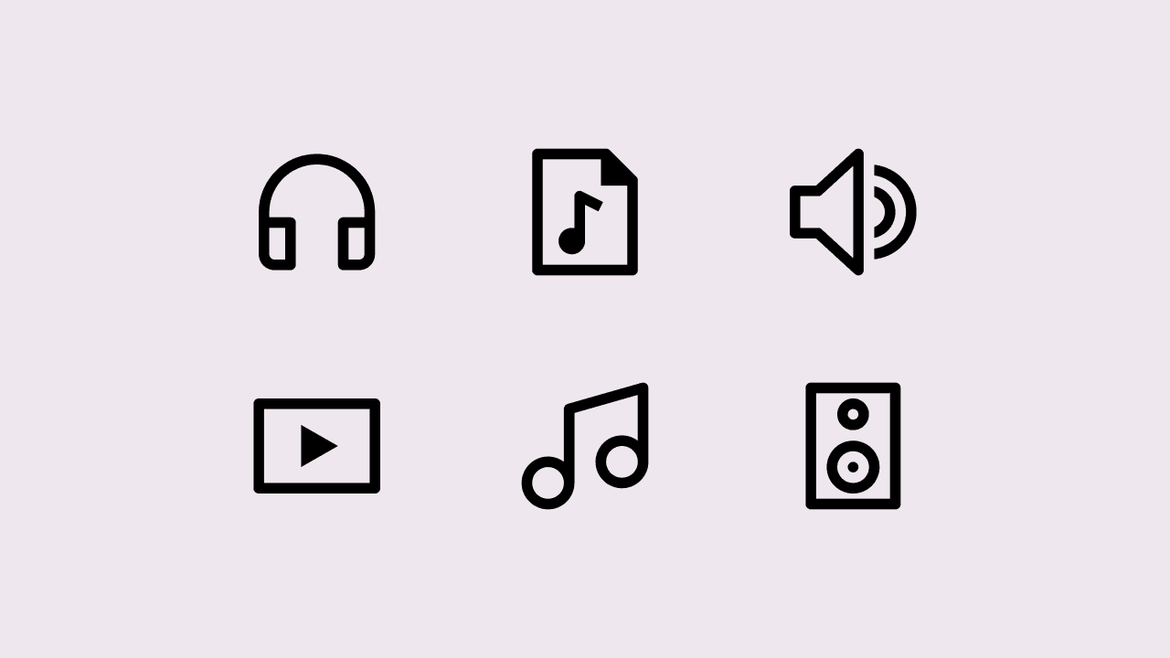 Nova Line Music Icon Set