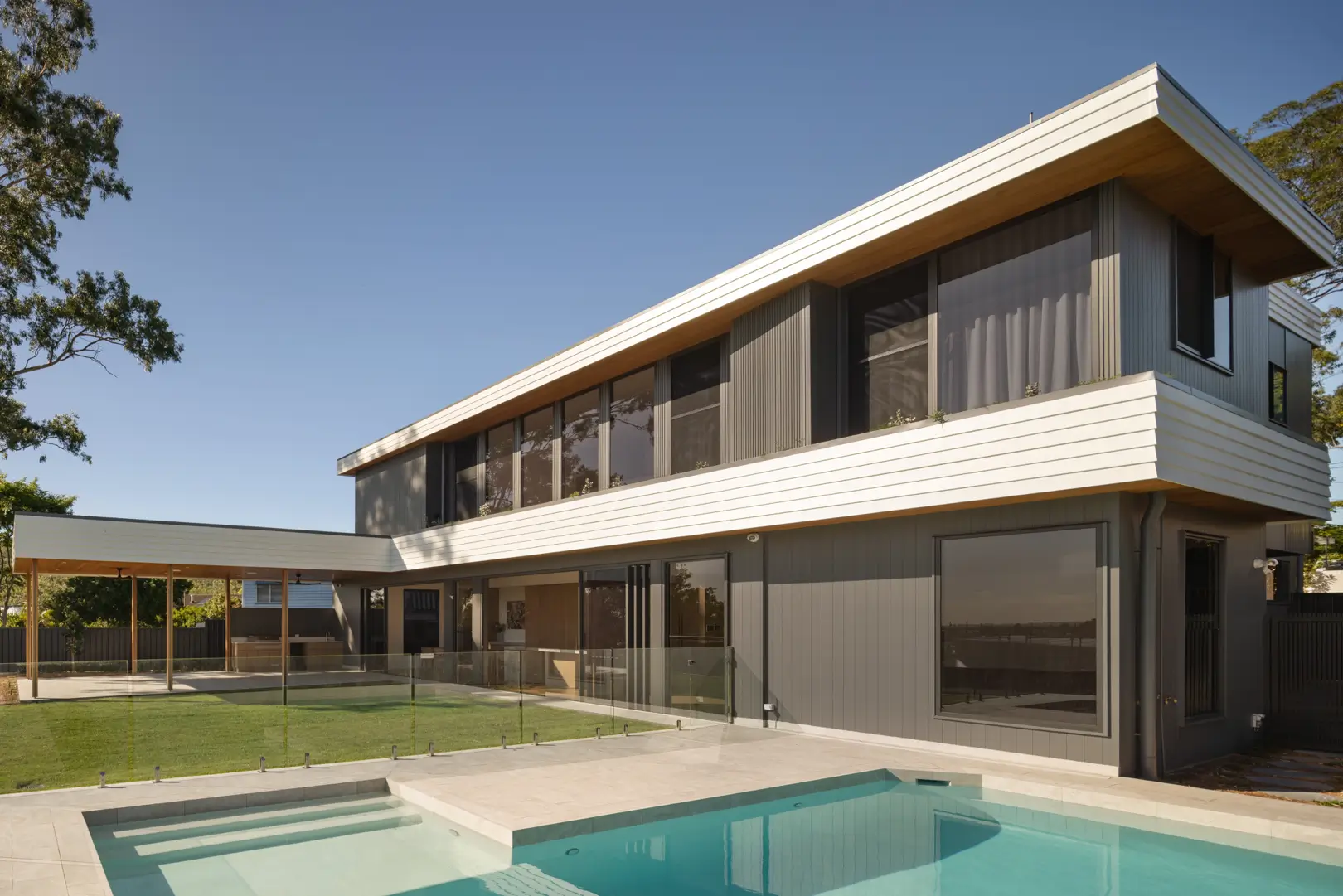 Front facade of Jacaranda House in. Brisbane