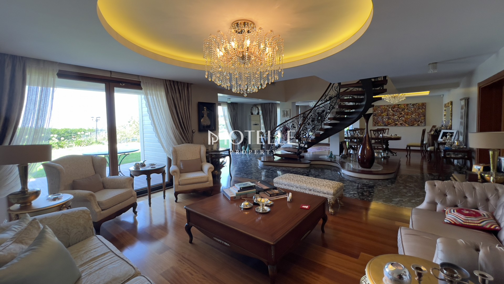 Modern interior of eight-bedroom villa in Beykoz