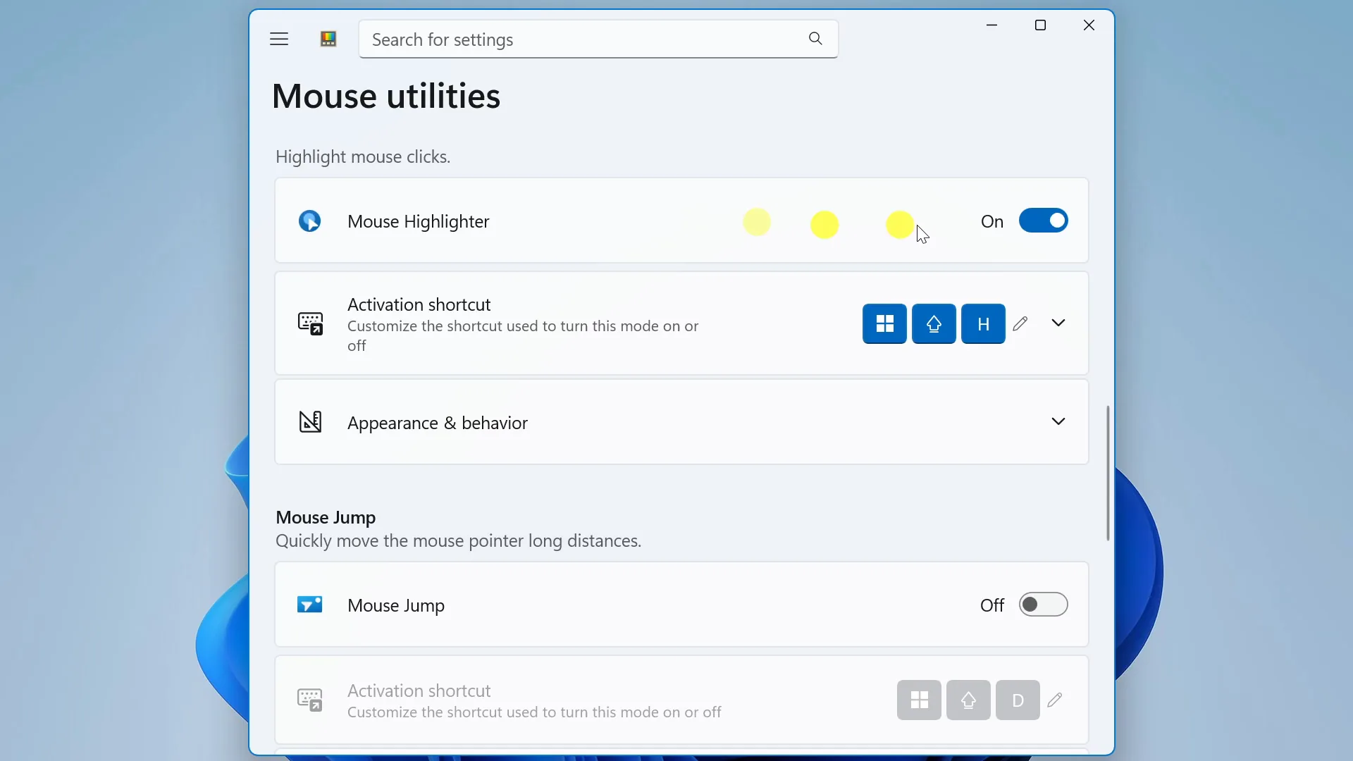 Mouse Highlighter highlighting mouse clicks