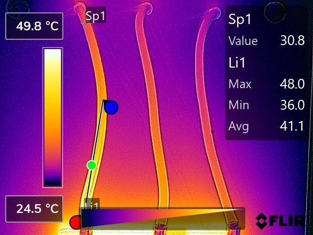 Infraroodbeeld van leidingen ter illustratie bij analyse van elektrische installaties
