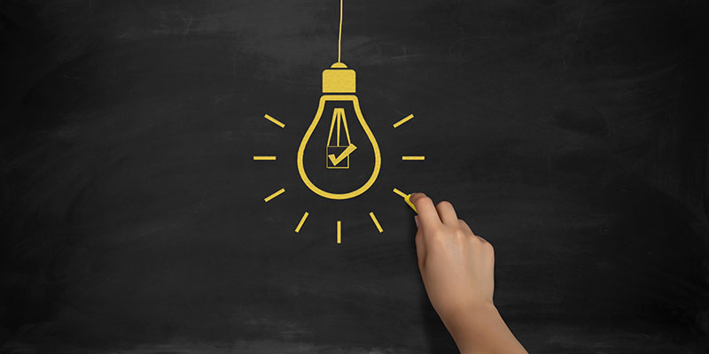 Check inside of chalkboard light bulb