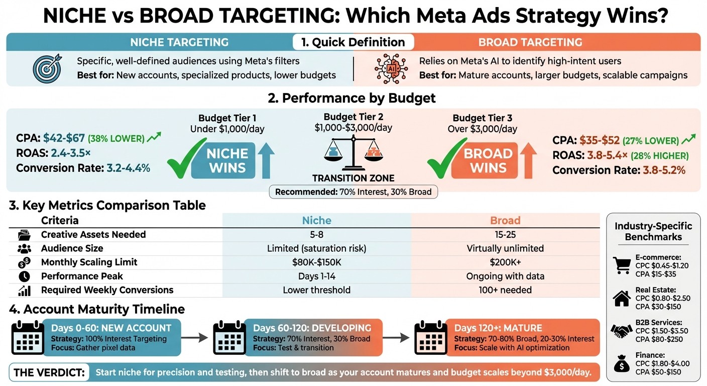 Niche vs Broad Meta Ads Targeting: ROI Comparison by Budget