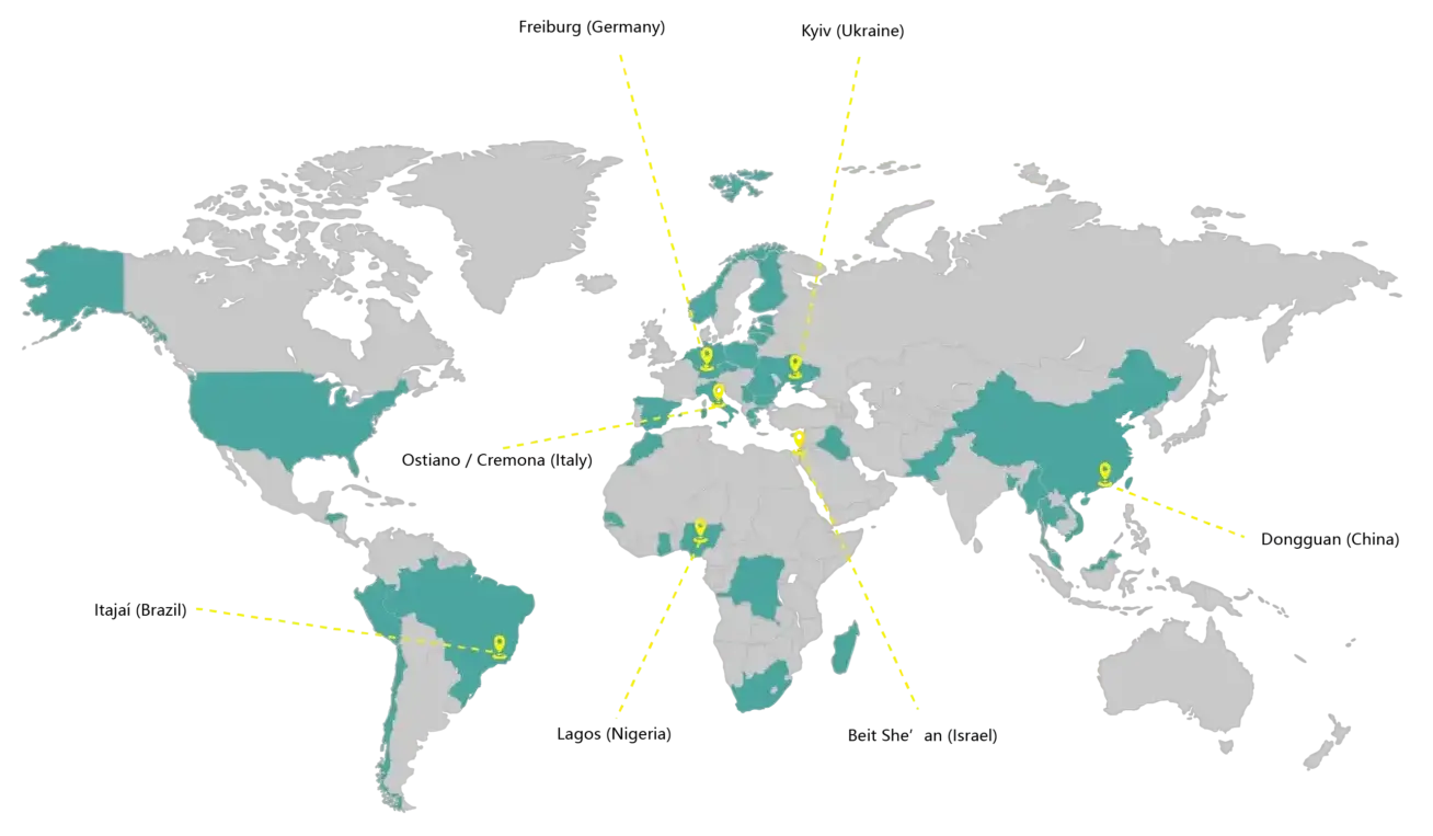 FFD POWER global markets and service centers