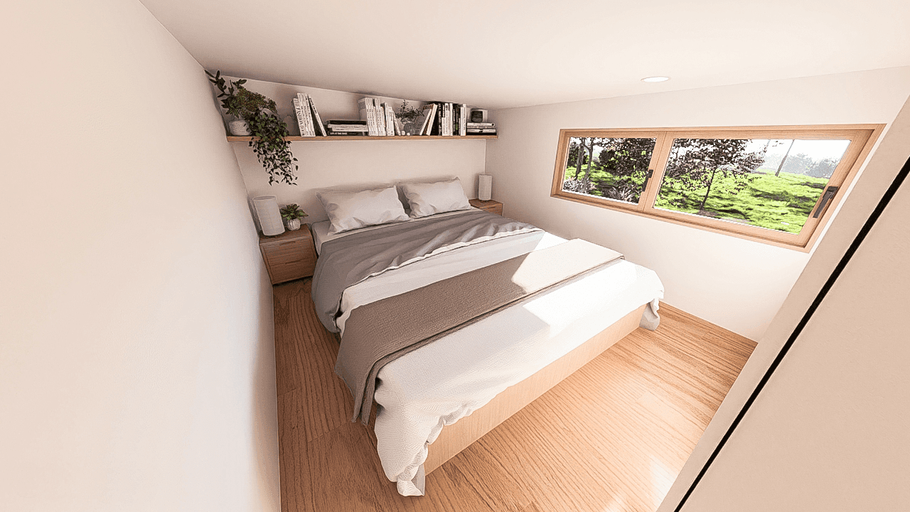 Luna Tiny House Master Bedroom