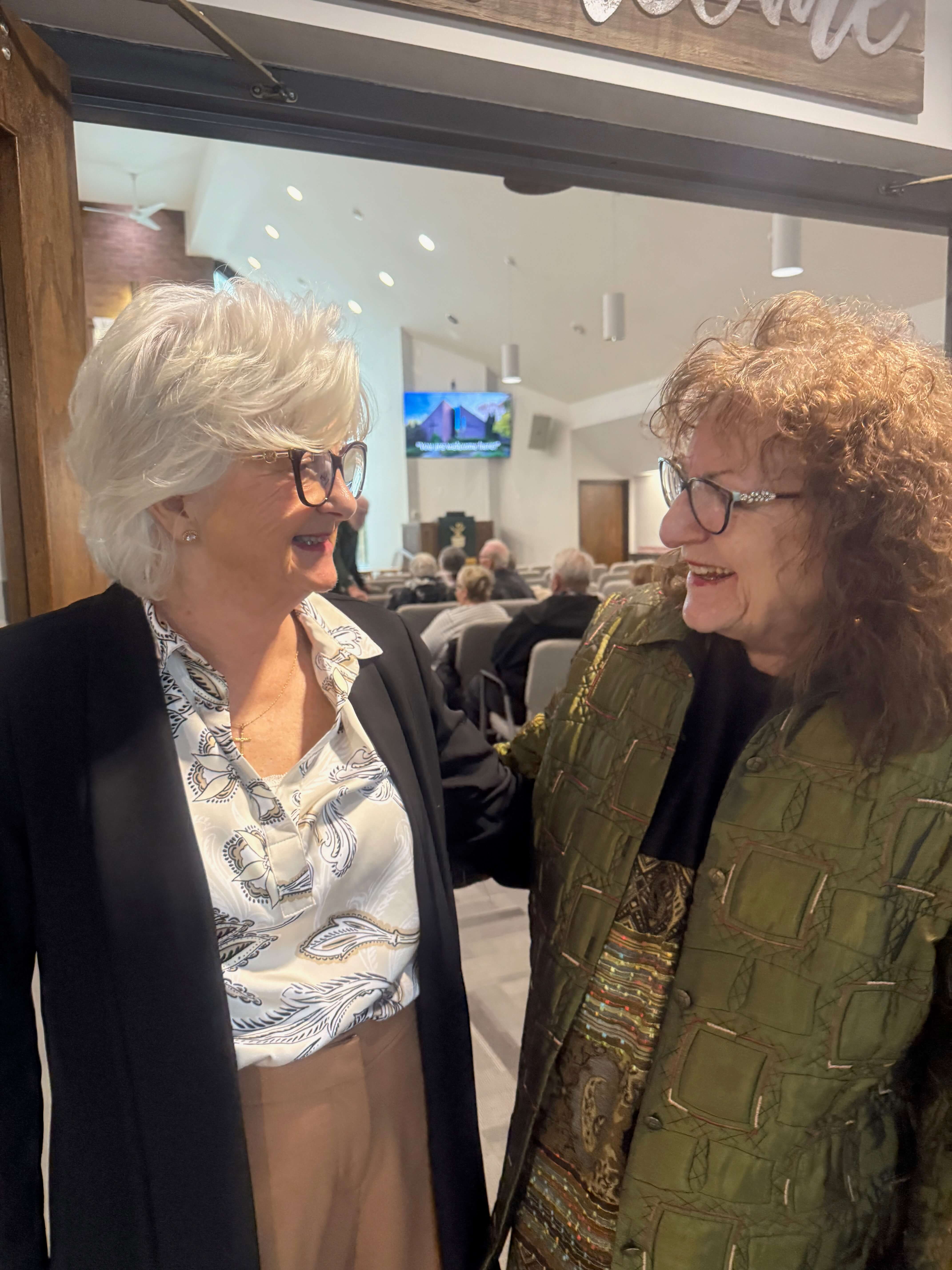 A group of people talking