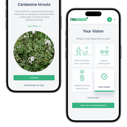 Lawn care app screenshots