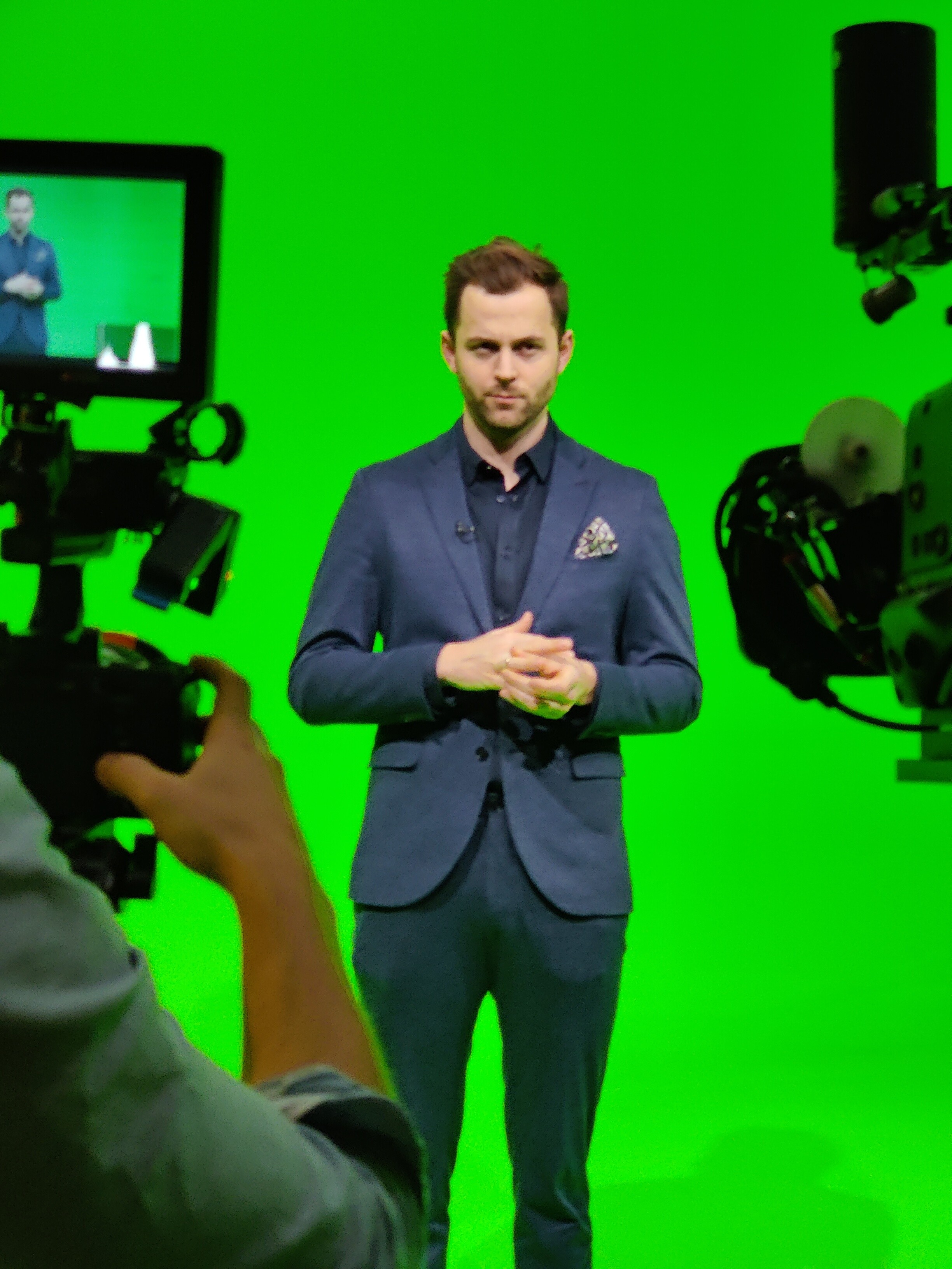 Portrait of portfolio creator – back view