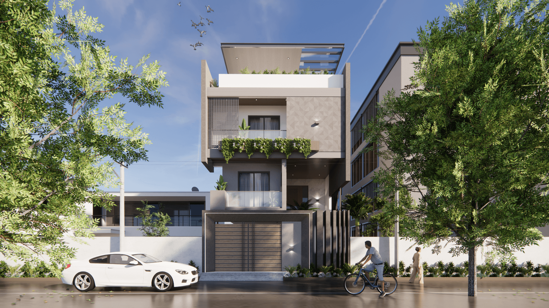 White building