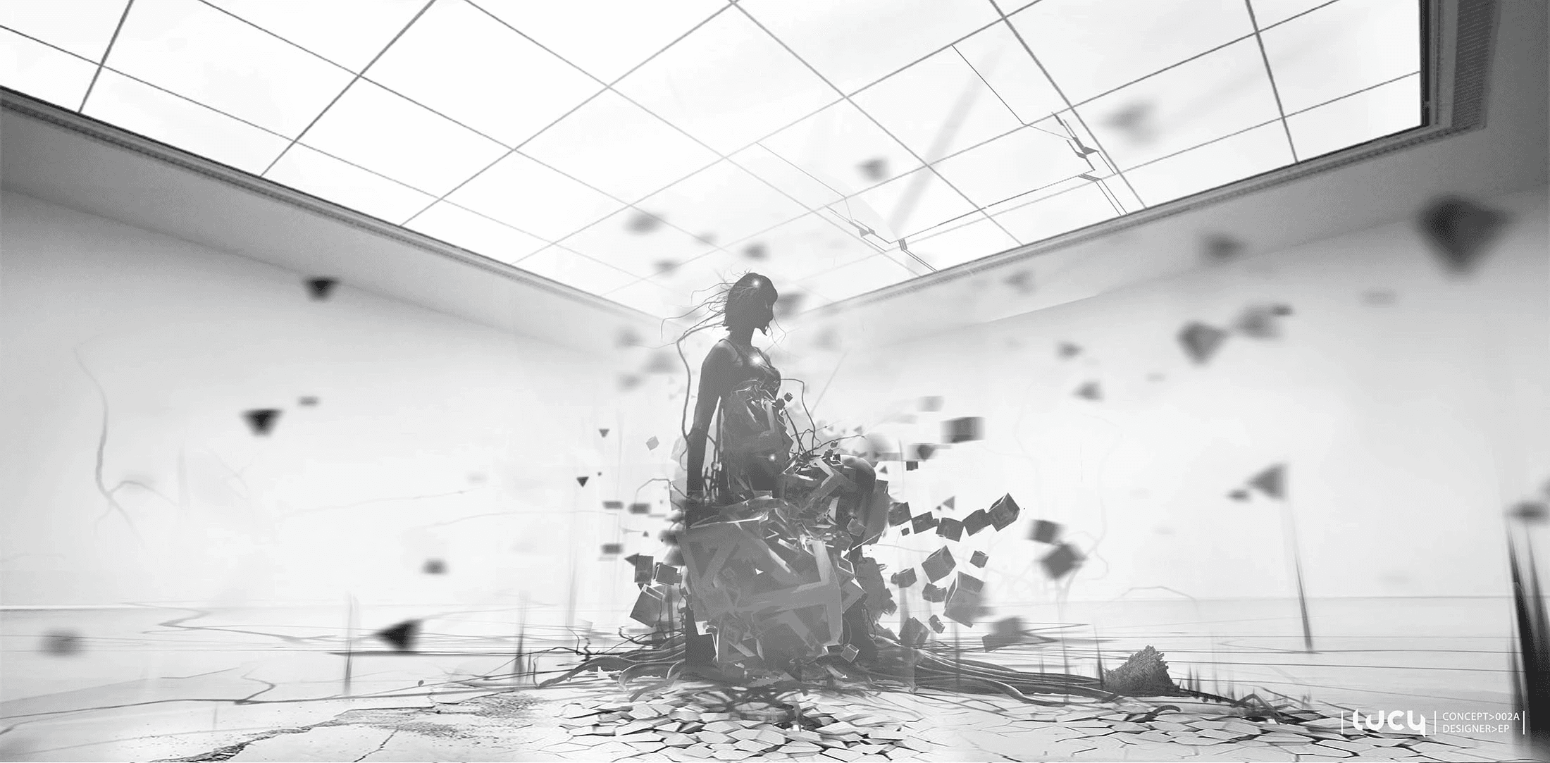 Lucy concept art – visual exploration of abstract technologies from the script