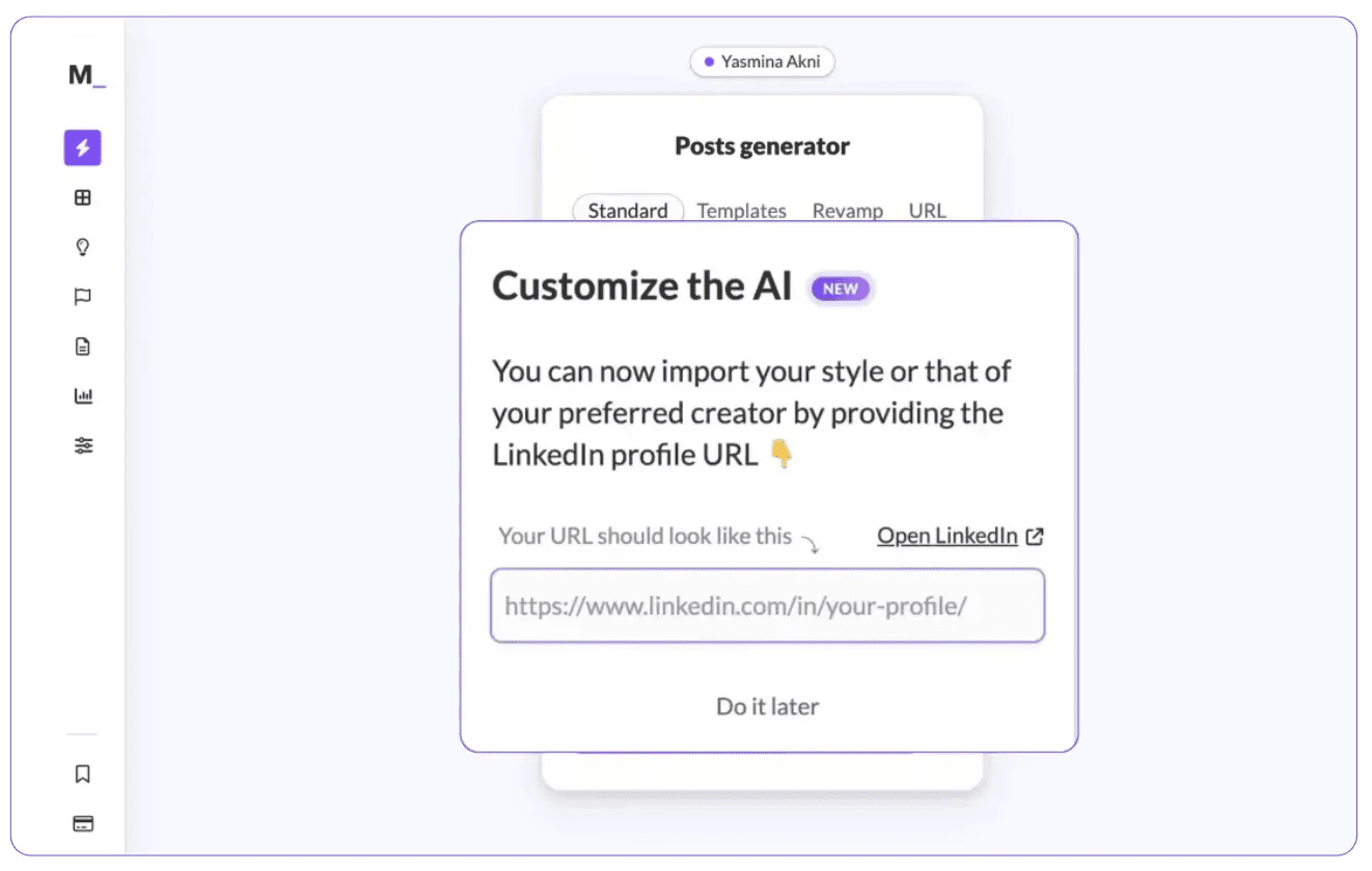 MagicPost AI customization tool page