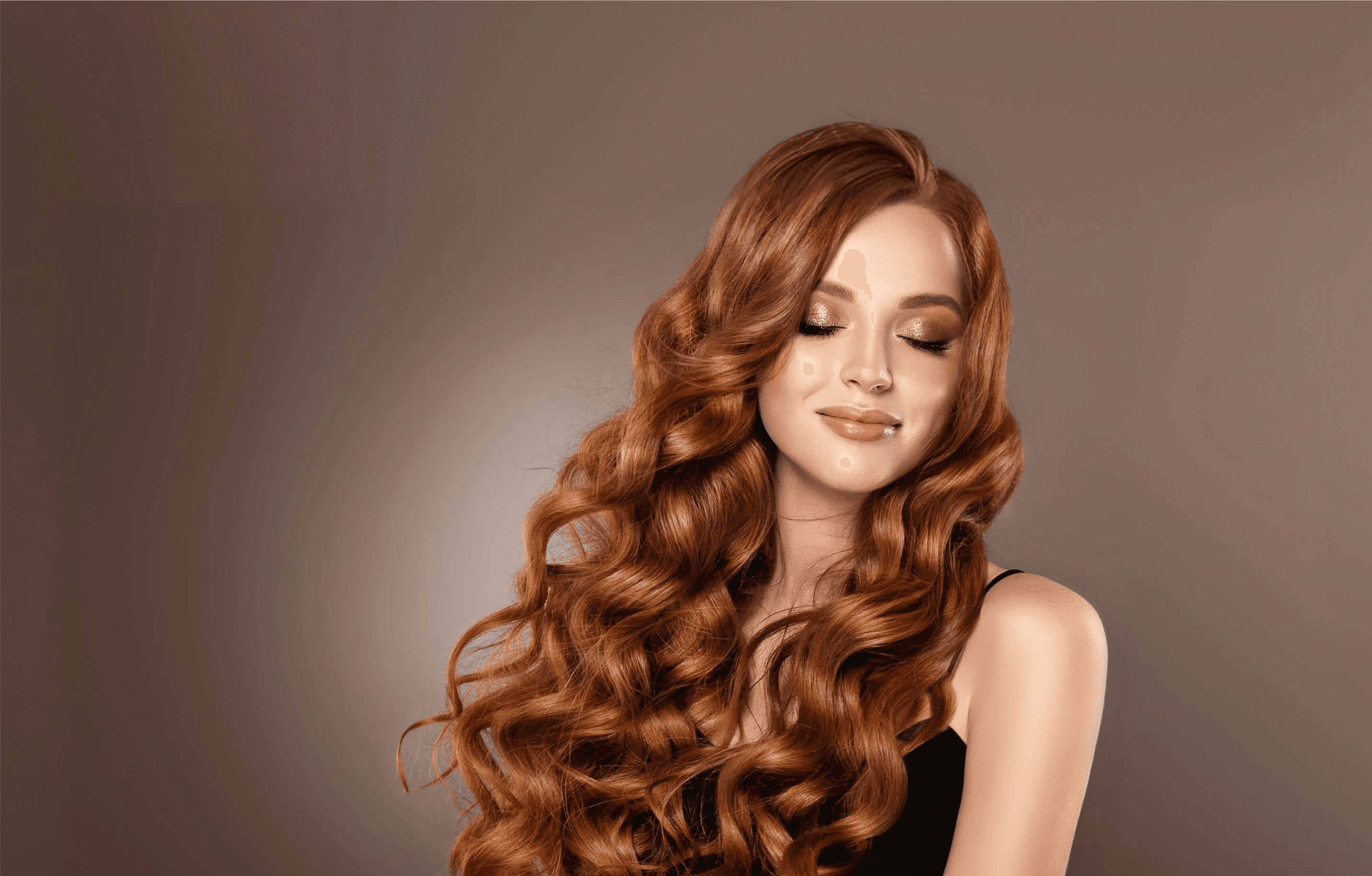 Portret van een vrouw met lange rode haren 