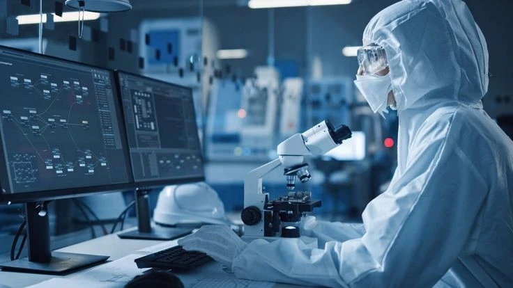 A Doctor working in a lab