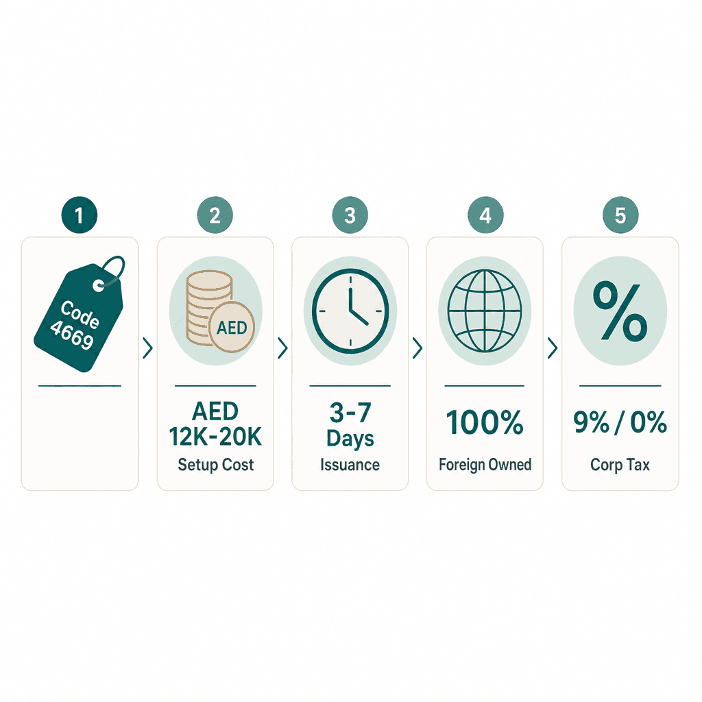 Infographic: Specialised Products Wholesale Trading License in Dubai: Cost and Requirements