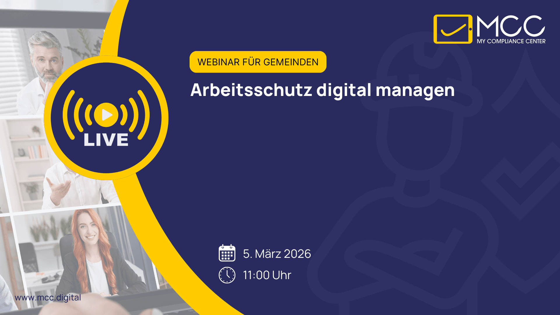 Live-Webinar speziell für Gemeinden: Arbeitsschutz digital managen - So haben Sie alle Aufgaben systematisch im Griff!