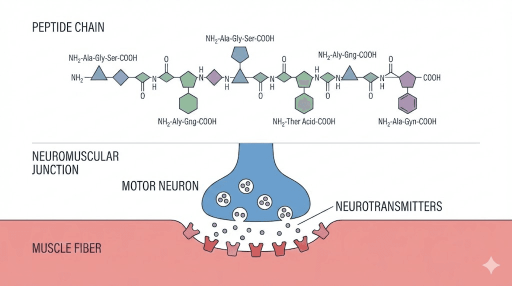 How Argireline peptide affects neuromuscular signal transmission