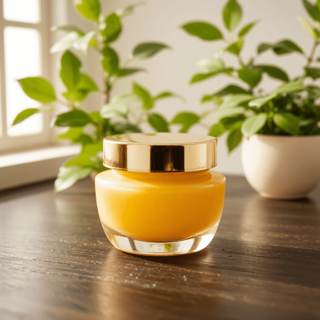 product photography of a jar of energizing cream for skincare