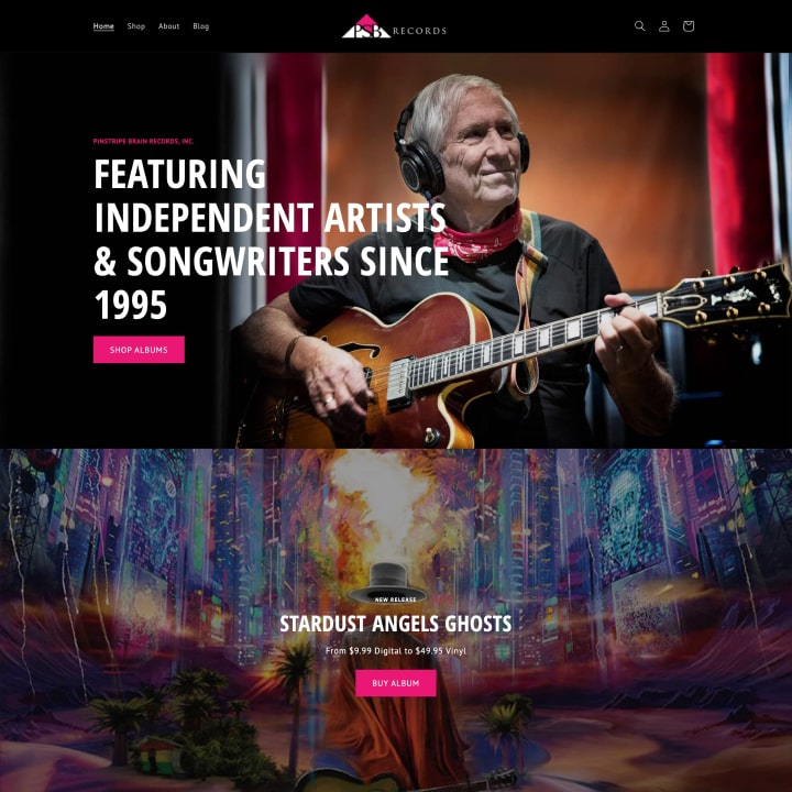 Web design for PSB Records by Stauber Creative Co in Bend