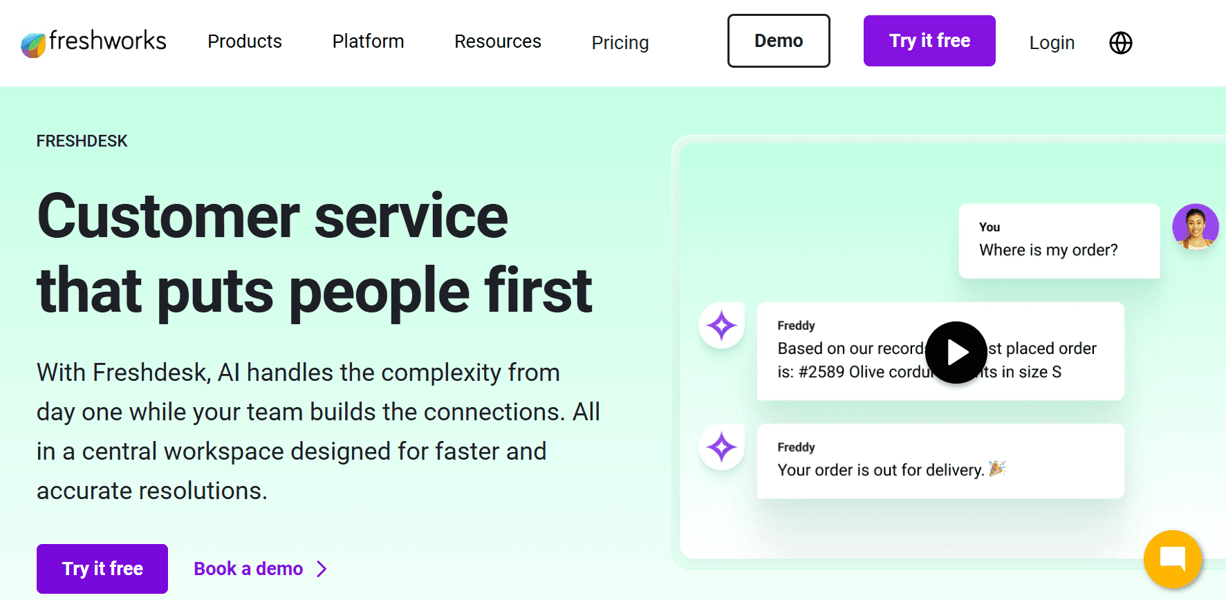 freshdesk - AI Customer Service Companies