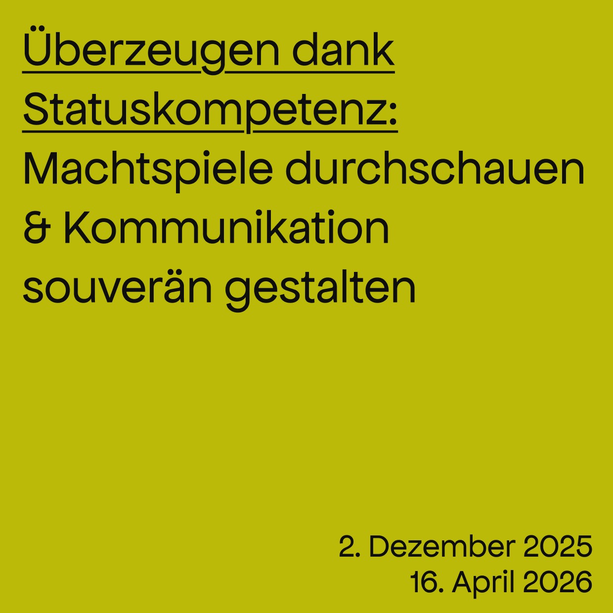 Status Seminar Gabriela Renggli Coaching Luzern