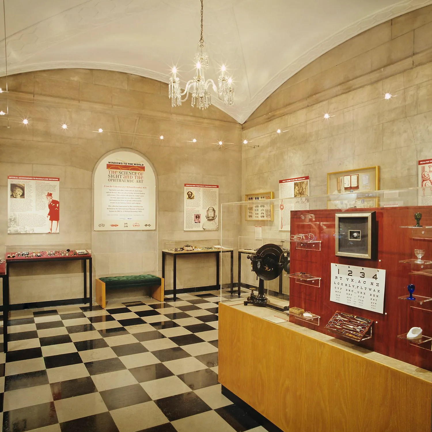 Optical history gallery inside the International Museum of Surgical Science