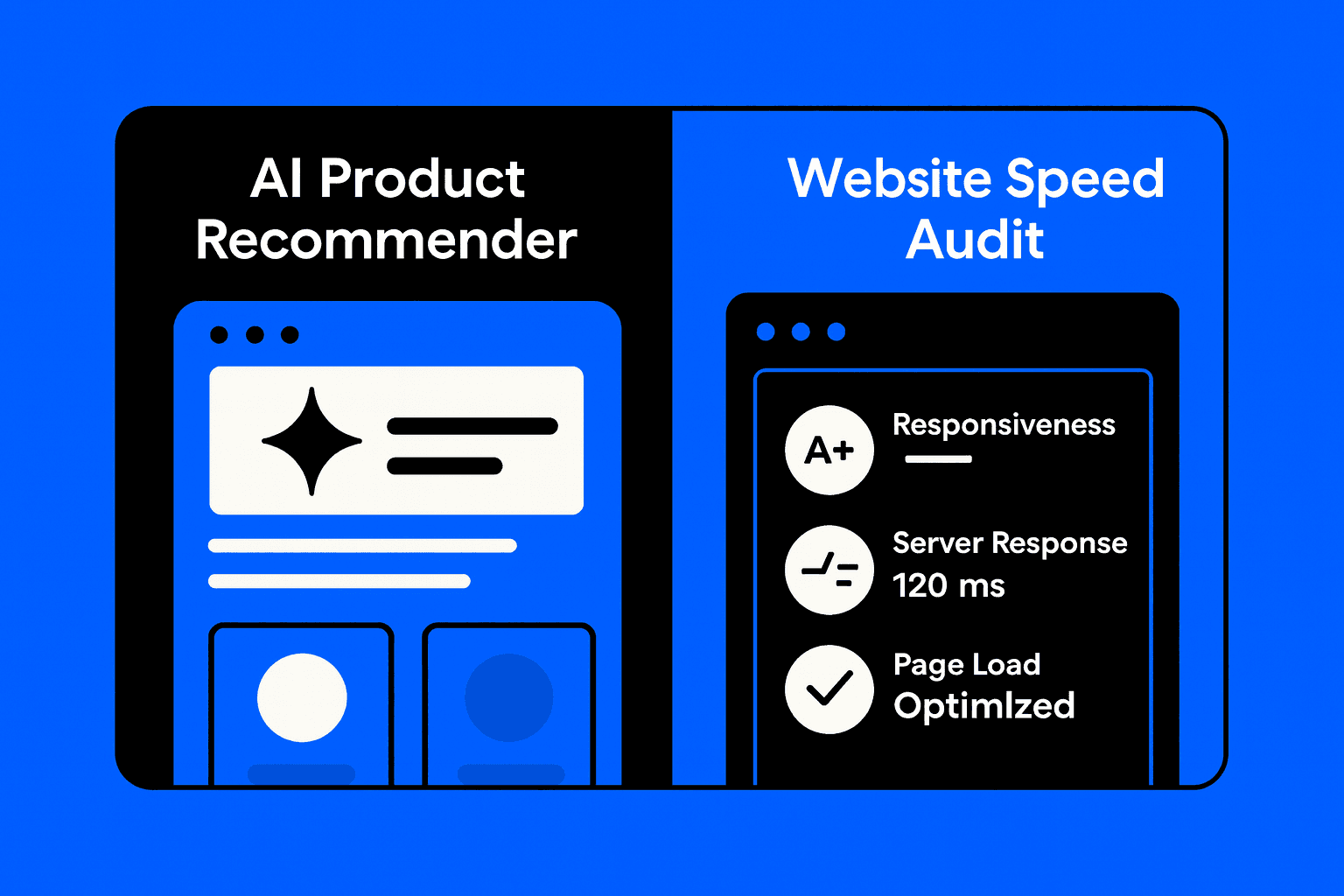 AI dashboard using Google PageSpeed Insights for website speed audit